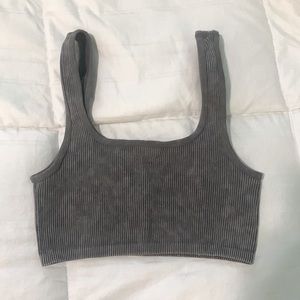 Gray Crop Top